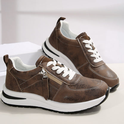 Chaussures à lacets de couleur unie